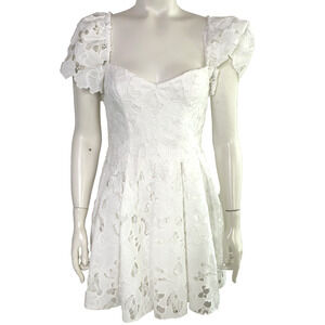 Club L London Vivi Lace Sweetheart Neck Women's Size 2 Mini Dress White MINT HRJ